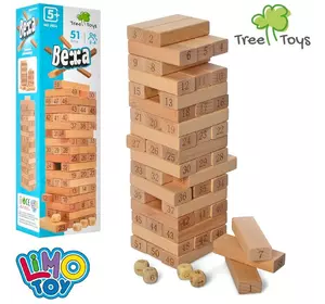 Дерев'яна іграшка Гра MD 2654 Вежа, блоки, 51 шт., кор., 8-28,5-8 см.
