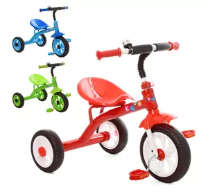 Велосипед M 3252 (3шт) 3колеса, колеса EVA, д72-ш47-в65см, 3 кольори (блакитний, червоний, зелений)