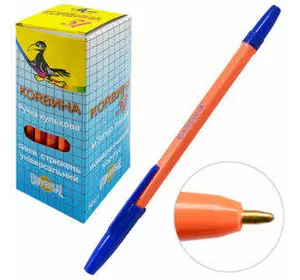 Ручка кулька "Korvina" оранж.корпус синя 50шт/уп, ST00906