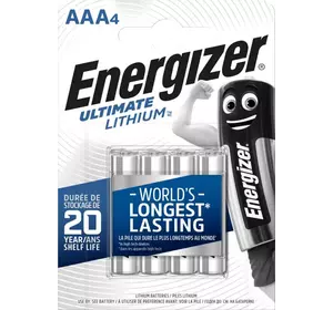 Батарейка ENERGIZER AAA Ultimate Lithium уп. 4шт.