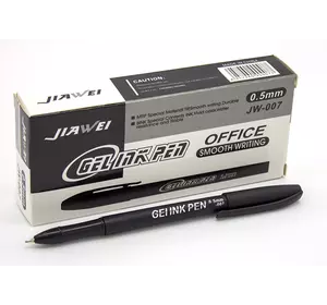 Ручка гелева, 0,5мм, чорна, Арт. JW-007, Імп
