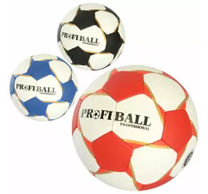 М'яч футбольний 2500-187 розмір 5, ПУ1,4мм., ручна робота, 32 панелі, 400-420г, 3 кольори, кул.