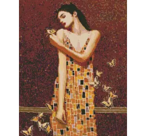 Набір з алмазною мозаїкою "В обіймах метеликів" 40х50см