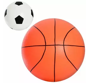 М'яч дитячий MS 0945 18'', 2 види (футбольний (420 г.), баскетбольний (360 г.), кул., 20-16-4 см.