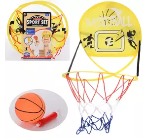 Баскетбольне кільце MR 0396 щит (тканина), м'яч, насос, сітка, лист, 40-39-4см.