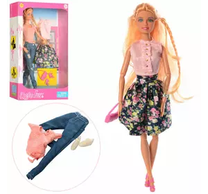 Лялька з вбранням DEFA 8383-BF шарнірна, взуття, 2 види, кор., 21-32-6,5 см.
