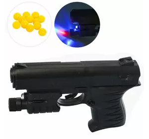 Пістолет 0621B на кульках, світло, лазер, бат. (таб.), кул., 15-11,5-3 см.
