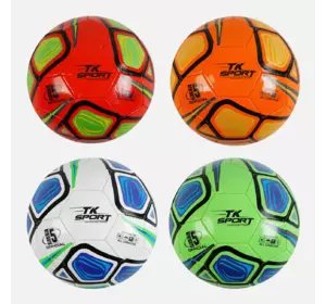 М`яч футбольний C 60507 (100) "TK Sport" 4 кольори, розмір №5, матеріал PVC, 280 грамів, гумовий балон, ВИДАЄТЬСЯ ТІЛЬКИ МІКС ВИДІВ