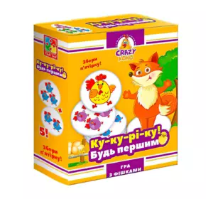 Гра настільна розважальна Crazy Koko "Ку-ку-рі-ку" VT8025-08 (16) "Vladi Toys", в коробці