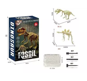 Розкопки 222-5 (96) 2 скелети динозаврів, набір інструментів, в коробці