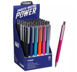 Ручка масляна, автомат.синя, 0.7мм, Арт.N70, Vinson, Імп