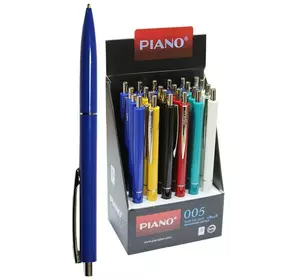 Ручка масляна, синя, автомат, 1 мм, PS-005, Piano