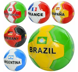 М'яч футбольний MS 4118 розмір 5, ПВХ, 300-320г, мікс видів (збірні), кул.