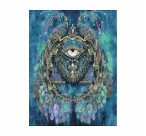 Алмазна мозаїка «Всевидяче око і павичі», 30х40 см