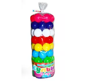 Набір дитячий "Кульки в тубусі " 62  шт" діам6 см вакуум арт 0262 Бамсик