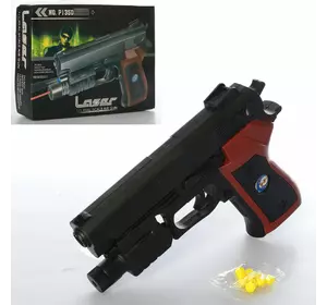 Пістолет 135D на кульках, лазер, світло, бат. (табл.), кор., 17,5-12,5-4 см.