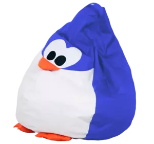Кресло-груша Пингвин Голубой Средняя 80х100