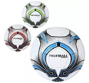 М'яч футбольний 2500-220 розмір 5, ПУ1,4мм, ручна робота, 32 панелі, 420-440г, 3 кольори, кул.