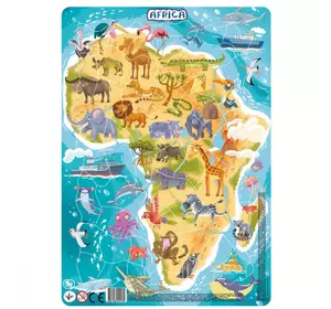 Пазли картонні (5-7 років) з рамкою "Африка" R 300175 (24) 53 деталі "Dodo"