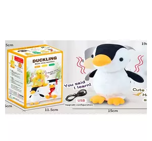 М'яка іграшка MP 2309 пінгвін, повторюшка,рух.головою,акум.,USB,2 кольори,світло,кор.,18-11,5-11,5см