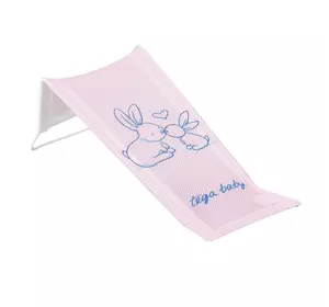 Лежак для купання з малюнком "Зайчики" (Світло-рожевий)
