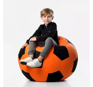 Кресло-мяч Оранжевый с черным Средний 100х100