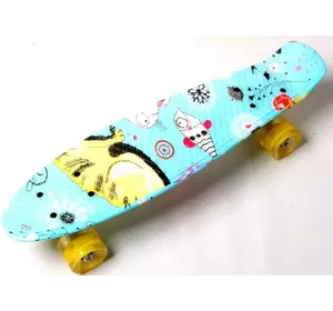 Penny Board "Cool Cat" Светящиеся колеса