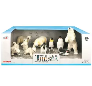Тварини Q9899-P44 набір 12 шт., пінгвіни, білі ведмеді, кор., 36-14-20,5 см.