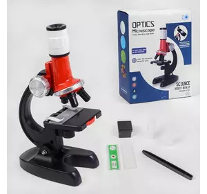 Мікроскоп LZ 8601 (36) підсвічування, предметне скло, колби, пластиковий контейнер, в коробці