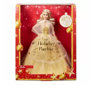 Колекційна лялька Barbie "Святкова" в розкішній золотистій сукні