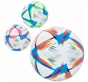 М'яч футбольний MS 3608 розмір 5, ПУ, 380-420г, 3 кольори, кул.
