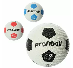 М'яч футбольний VA 0008 розмір 4, гума Grain, Profiball, 3 кольори, сітка, кул., 290 г