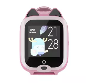 Детские водонепроницаемые GPS часы MYOX MX-58GW (4G) розовые с видеозвонком