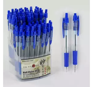 Набір кулькових ручок С 37076 (40) ЦІНА ЗА 60 ШТУК В БЛОЦІ, синя паста, діаметр пишучого вузла 0,7 мм