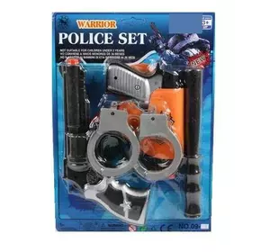Поліцейський набір 09-3 (120/2) 2 види зброї, патрони на присосках, аксесуари, на листі