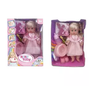 Лялька W 322018 B (8) закриває очі, п’є з пляшечки, ходить на горщик, музичний чіп, аксесуари, висота 35 см, в коробці
