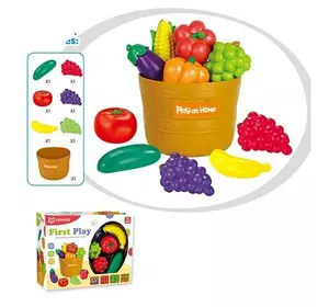 Продукти YH8018-1 фрукти/овочі, 6шт., кошик, кор., 30-23-11см.